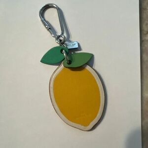 COACH Lemon Leather Keychain